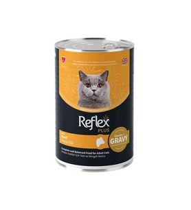 Reflex Plus Dana Etli Sos İçinde Et Parçacıklı Kedi Konservesi 400 Gr