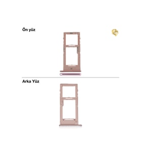 Samsung Galaxy A51 Sim İç Yuvası Çiftli ile Uyumlu Pembe Çiftli sim yuvası ikili sim tepsisi çiftli sim aparatı dual sim çekmecesi