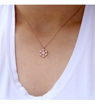 Beyaz Taşlı Minimal Kartanesi Gümüş Kolye
