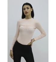 Bisiklet Yaka Zıbınlı Body - P-019844SOMON