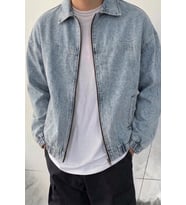 Erkek Oversize Bomber Ceket Fermuarlı Basic Günlük Şık Mont