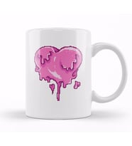 Melting Heart Pixel Art Kupa Bardak Porselen