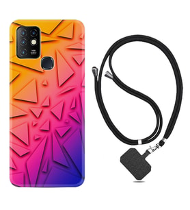 INFINIX Hot 8 9 10 11S Hot 10 Play 10T Kılıf Boyun Askılı Silikon Üçgenler 1635