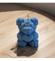 El Yapımı Dekoratif Soya Wax Ayıcık Mum