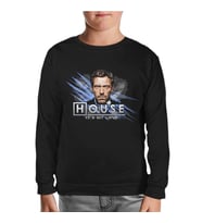 House - It's Not Lupus Siyah Çocuk Sweatshirt