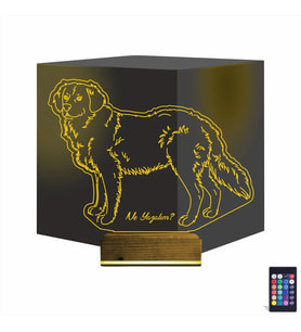 Luvivia Köpek Golden Kişiye Özel 3D Lamba - Masa Gece Lambası