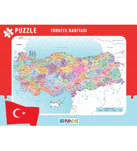 Blue Fus Türkiye Haritası - Puzzle Boy 72 Parça