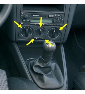 VW Golf 4 1998-2004 Klima Kalorifer Kontrol Ayar Düğmeleri 1J0820045F