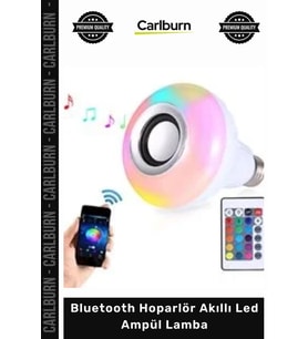 #Ampül Akıllı Ev Uzaktan Kumandalı E27 Kablosuz RGB Bluetooth Hoparlör Akıllı Led Ampül Lamba