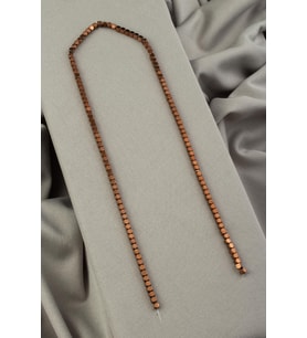 Hematit Doğal Taş Parlak Kahverengi Küp Kesim 3x3mm Dizi [AA]