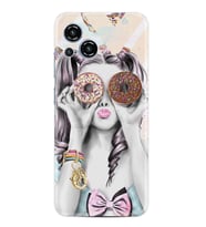 Reeder S23 Max Pro Kılıf Resimli Desenli Baskılı Silikon Donut Girl 1408