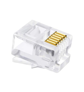 Telefon Soketi 6P 6C 100 Lük Paket Telefon Kablosu Jack Ucu Soketi