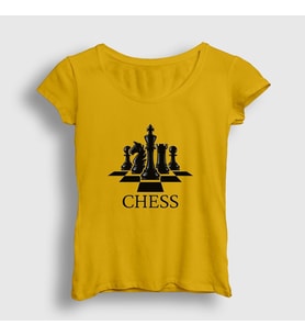 Presmono Kadın Sarı Board Chess Satranç T-Shirt 331079tt (Sarı)