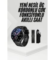 Amoled Ekran Metal Deri Silikon Kordonlu Uyku Ve Sağlık Takibi