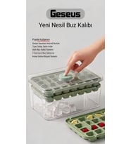 Bas-Çıkar Buz Kalıbı 56 Adet Buz Kapasiteli Kapaklı Saklama Kutulu