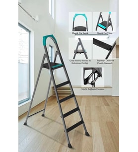 Doğrular 51304 Riser 4+1 Plastik Basamaklı Merdiven
