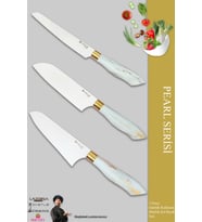 Pearl Serisi Mutfak Bıçak Seti Et Ekmek Sebze Şef Bıçağı 3 Lü Set (Mft-123)