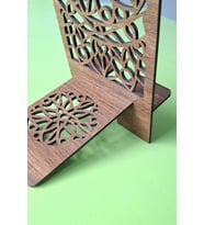 Masa Düzeni ve Şıklık İçin Desenli Ahşap MDF Telefon Standı