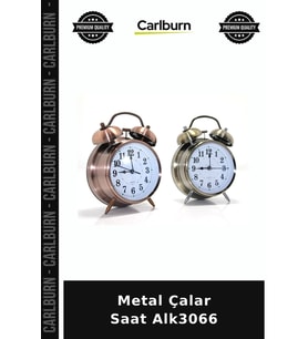 Özel Üretim Masa Saati Dekoratif Retro Metal Çalar Saat Alk3066