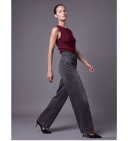 LCWAIKIKI Classic Gri Wideleg Kadın Jean Pantolon