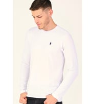 T8588 DEWBERRY BİSİKLET YAKA UZUN KOL T-SHIRT-BEYAZ