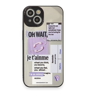 IPHONE 14 UYUMLU AYNALI MIRROR KAMERA KORUMALI DESENLİ TELEFON KILIF