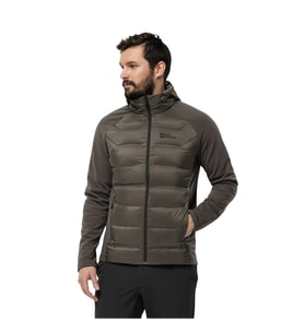 Jack Wolfskin Tasman Down Hybrid Erkek Mont Kahverengi