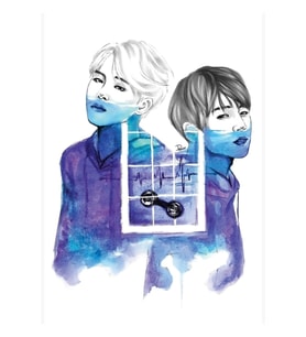 Jk X Jm  Artık Konuşmuyoruz Tablo Ahşap Poster Dekoratif Kod1268