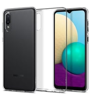 Spigen Galaxy A02 / Galaxy M02 ile Uyumlu Kılıf Liquid Crystal 4 Tarafı Tam Koruma Crystal Clear