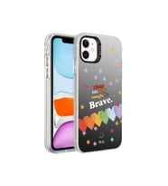 Apple iPhone 12 Uyumlu Kılıf Desenli Zore Silver Sert Kapak (Kırmızı)