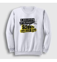 Presmono Unisex Beyaz Good 5 Seconds Of Summer Sweatshirt 78831tt