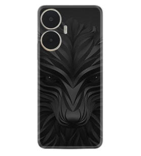 Realme C55 Kılıf Resimli Desenli Baskılı Silikon Black Fox 1325