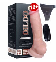 10 Modlu Titreşimli 17 cm Realistik Belden Bağlamalı Strapon Penis