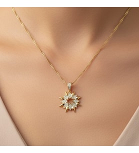 STİL İNCİSİ/XUPING JEWELRY KUTUP KRİSTAL ZİRKON TAŞLI KOLYE