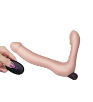 Uzaktan Kumandalı Ultra Lüks Strapless Double Vibratör Penis
