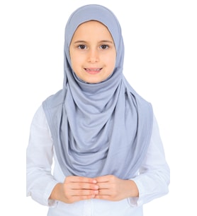 Kız Çocuk Hazır Başörtüsü Pratik Penye Şal Tesettür Giyim