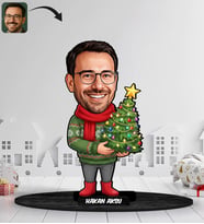 BK Gift Kişiye Özel Erkek Yılbaşı Tasarımlı Karikatür Biblo -13, Yılbaşı Hediyesi, Yeni Yıl Hediyesi