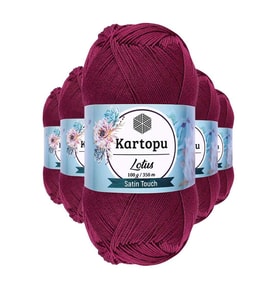 5 Adet Lotus Bikini Büstiyer Bluz Örgü İpi K747 Mürdüm