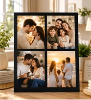 Kişiye Özel Çerçeve Masaüstü Çerçeve 4 Fotoğraflı Ahşap Mdf Resimli Kolaj Çerçeve
