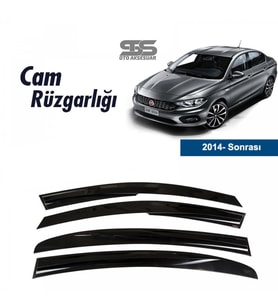 Cam Rüzgarlığı Fiat Egea 2014 Sonrası Mügen Tip Piano Black