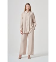 FTZ Women Kadın Taş Detaylı Tulipa Takım Beige 31426