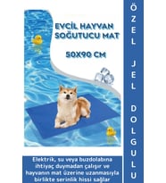 Evcil Hayvan Kolay Temizlenir Hafif Kaymaz Özel Jel Dolgulu Kedi Köpek Soğutucu Yatak Mat 50 X 90 Cm