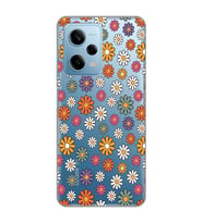 Redmi Note 12 Pro 5G Uyumlu Çiçek Desenli Şeffaf Telefon Kılıfı