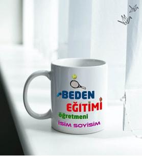 Kişiye Özel İsim ve Fotoğraf Baskılı Beden Eğitimi Öğretmeni Temalı Kupa Bardak No:002