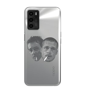Oppo A55 Uyumlu Fight Club Desenli Şeffaf Telefon Kılıfı