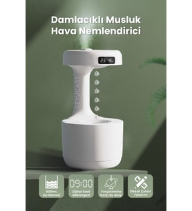Damlacıklı Hava Nemlendirici ve Aromaterapi Buhar Makinesi