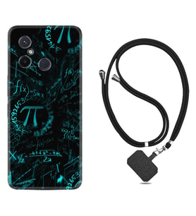 Xiaomi Redmi 12C Kılıf Silikon Boyun Askılı İpli Desenli Silikon Pi 1701