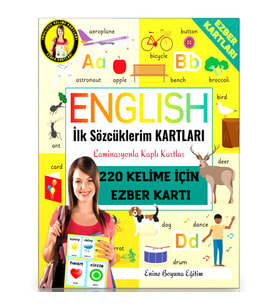 İngilizce İLK Sözcüklerim KARTLARI (220 Kelime EZBER Kartları)