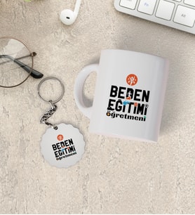 Beden Eğitimi Öğretmeni Kupa Bardak ve Anahtarlık Seti