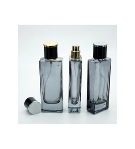 Parfüm Şişesi 50 ml 3 Adet Siyah Boyalı Tower Model Kolay Kapama